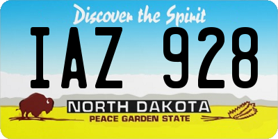 ND license plate IAZ928