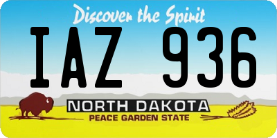 ND license plate IAZ936