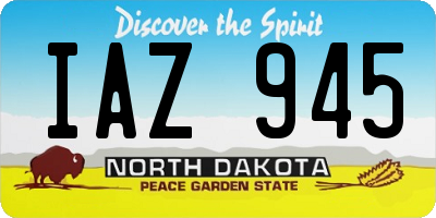ND license plate IAZ945