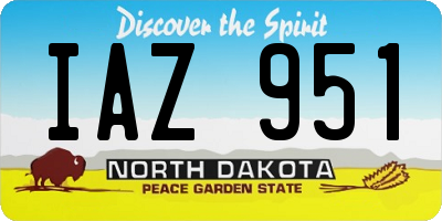 ND license plate IAZ951