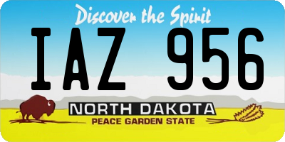 ND license plate IAZ956