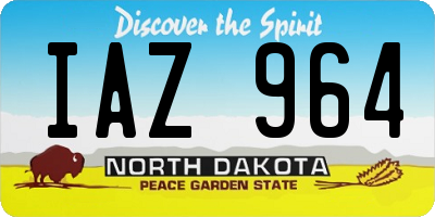 ND license plate IAZ964