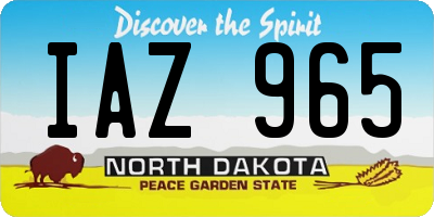 ND license plate IAZ965
