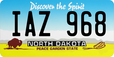 ND license plate IAZ968