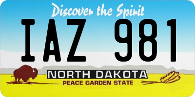 ND license plate IAZ981