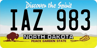 ND license plate IAZ983