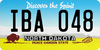 ND license plate IBA048