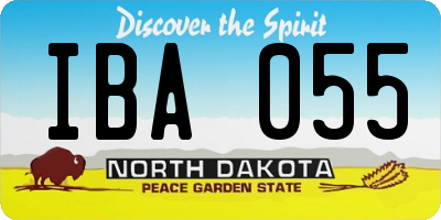 ND license plate IBA055