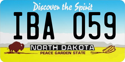 ND license plate IBA059