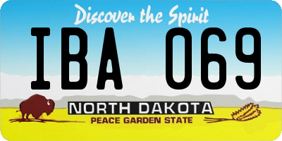 ND license plate IBA069