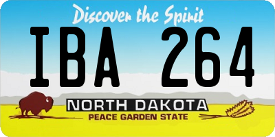ND license plate IBA264