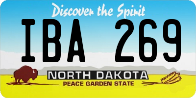 ND license plate IBA269