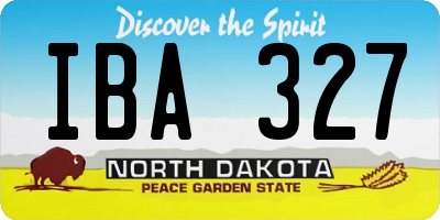 ND license plate IBA327