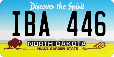 ND license plate IBA446