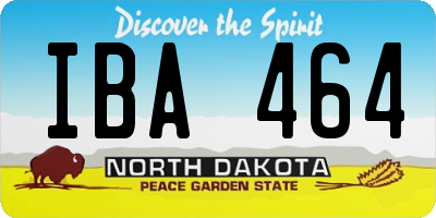 ND license plate IBA464