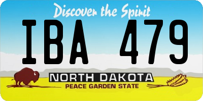 ND license plate IBA479