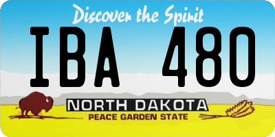 ND license plate IBA480