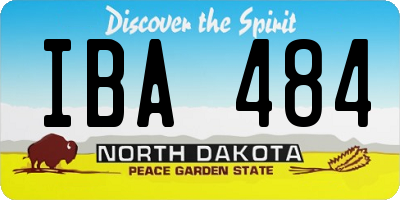 ND license plate IBA484