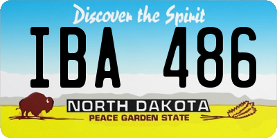 ND license plate IBA486