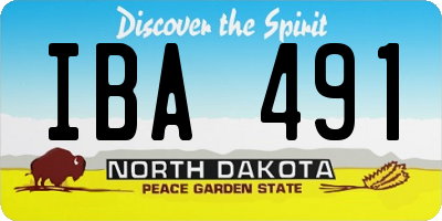 ND license plate IBA491