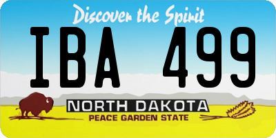 ND license plate IBA499