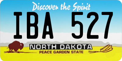 ND license plate IBA527