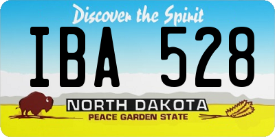 ND license plate IBA528