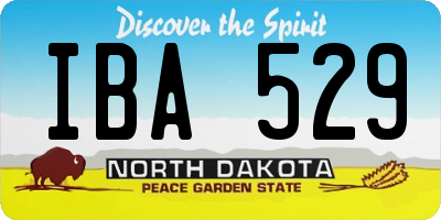 ND license plate IBA529