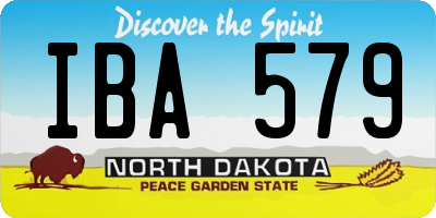 ND license plate IBA579