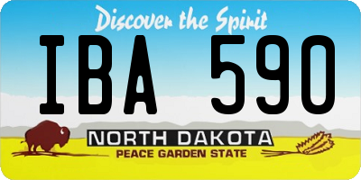 ND license plate IBA590