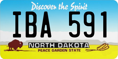 ND license plate IBA591