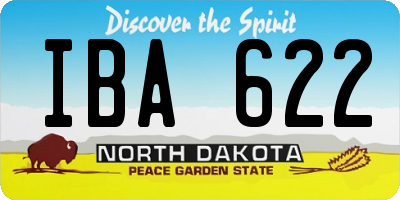 ND license plate IBA622
