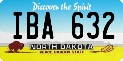 ND license plate IBA632