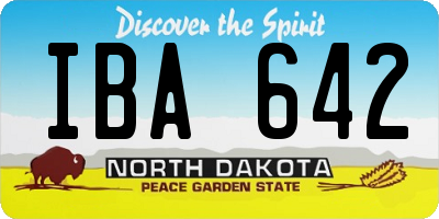 ND license plate IBA642