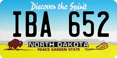 ND license plate IBA652