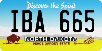 ND license plate IBA665