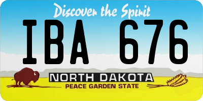 ND license plate IBA676