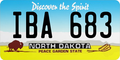 ND license plate IBA683