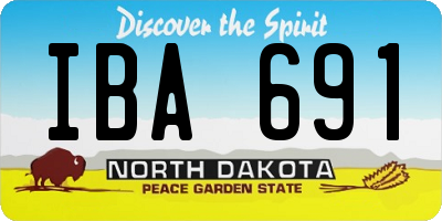 ND license plate IBA691