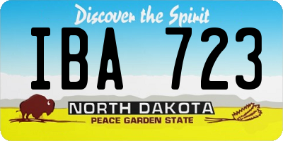 ND license plate IBA723