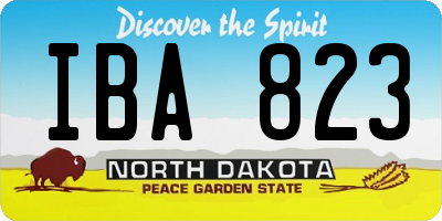 ND license plate IBA823