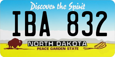 ND license plate IBA832