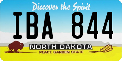 ND license plate IBA844