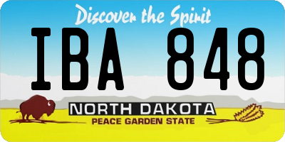 ND license plate IBA848