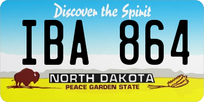 ND license plate IBA864