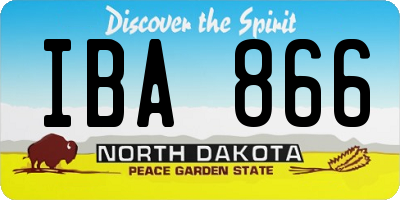 ND license plate IBA866