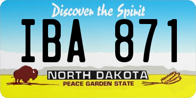 ND license plate IBA871