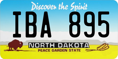 ND license plate IBA895