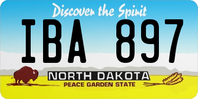 ND license plate IBA897