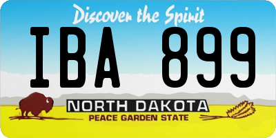 ND license plate IBA899